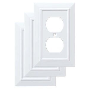 Franklin Brass Classic Architecture 1-Gang Duplex Outlet Wall Plate Set of 3 new